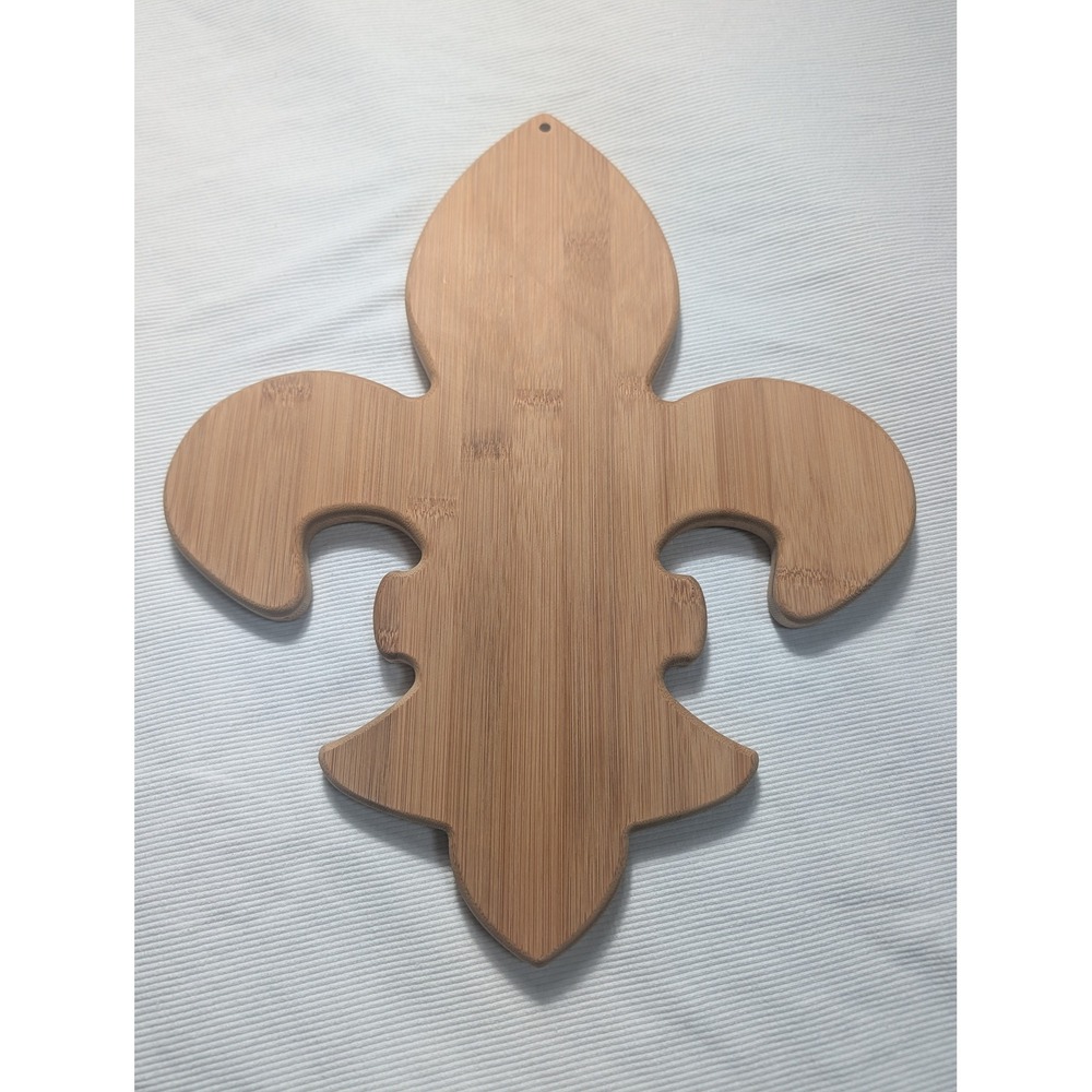 Totally Bamboo Fleur De Lis Cutting Board Wall Decor Serving Tray Brown Wood